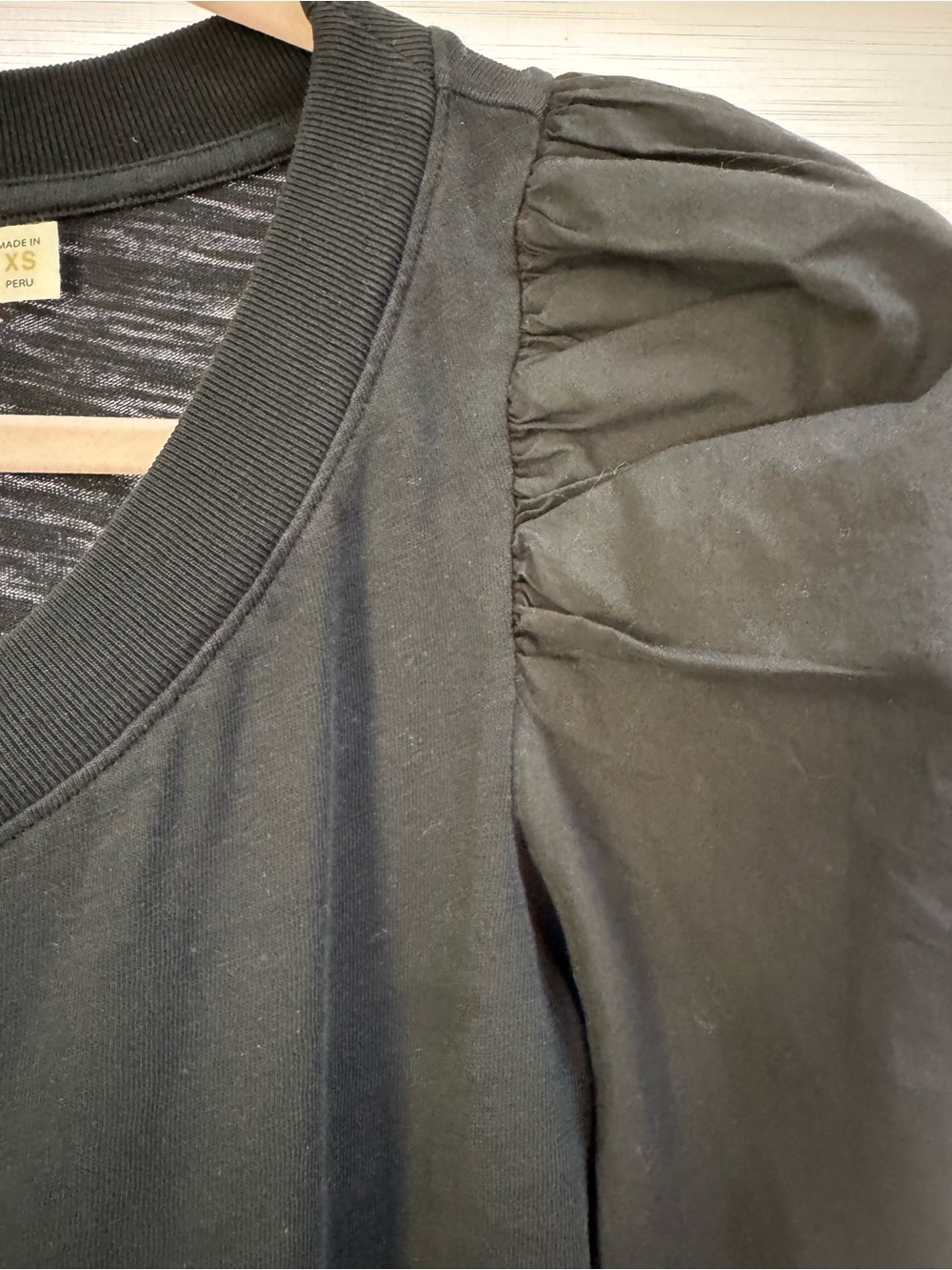 Nation LTD Catalina Asymmetrical Neckline Black Puff-Sleeve Midi Dress XS - Picture 5 of 7